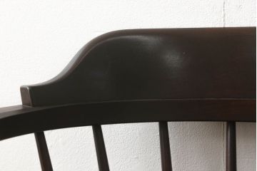 中古　松本民芸家具　#91型　落ち着きのある大人カフェ風インテリアが叶うキャプテンチェア(アームチェア、板座チェア、椅子、ダイニングチェア、イス)(R-059987)