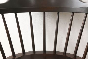 中古　松本民芸家具　#91型　落ち着きのある大人カフェ風インテリアが叶うキャプテンチェア(アームチェア、板座チェア、椅子、ダイニングチェア、イス)(R-059987)