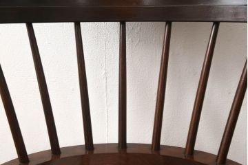 中古　松本民芸家具　#91型　落ち着きのある大人カフェ風インテリアが叶うキャプテンチェア(アームチェア、板座チェア、椅子、ダイニングチェア、イス)(R-059988)