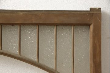 和製アンティーク　大正ロマン　色ガラスが目を惹く窓2枚セット(ガラス戸、引き戸、建具)(R-060004)