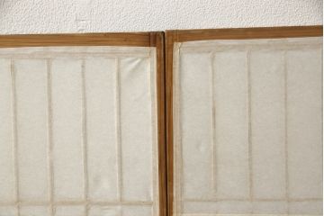 和製アンティーク　和の風情漂う障子入り小窓4枚セット(障子戸、引き戸、建具)(R-060024)