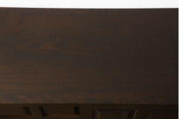 中古　北海道民芸家具　OM175　シックなデザインの脚付き玄関棚(サイドボード、下駄箱、戸棚)(定価約33万円)(R-060028)