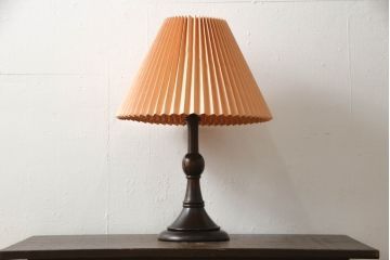 中古　松本民芸家具　和洋折衷の空間におすすめなA型スタンド(シェード、テーブルスタンド、卓上照明、テーブルライト)(R-060032)