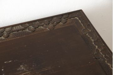 中古　美品　伝統工芸　軽井沢彫り　和モダンな雰囲気漂う本箱(収納棚、戸棚、ブックケース、書棚、飾り棚、キャビネット)(R-060035)