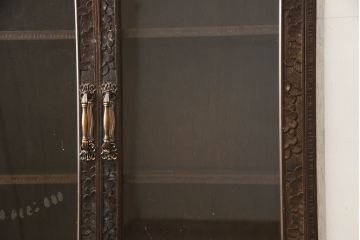 中古　美品　伝統工芸　軽井沢彫り　和モダンな雰囲気漂う本箱(収納棚、戸棚、ブックケース、書棚、飾り棚、キャビネット)(R-060035)