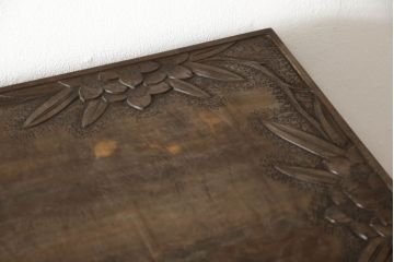 中古　伝統工芸　職人技が光る軽井沢彫りのチェスト(衣装箪笥、和タンス、引き出し)(R-060036)