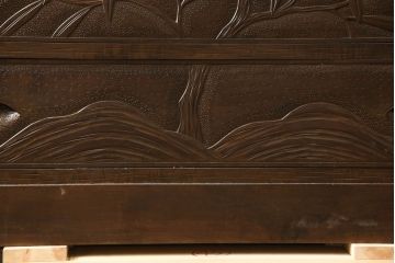 中古　伝統工芸　職人技が光る軽井沢彫りのチェスト(衣装箪笥、和タンス、引き出し)(R-060036)