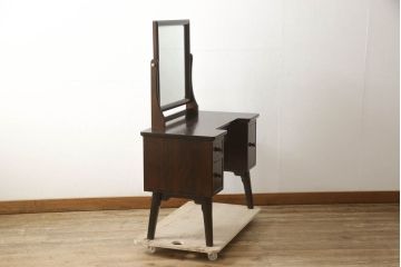 中古　美品　伝統民芸　松本民芸家具　角型一面鏡　上品な佇まいが魅力のドレッサー(鏡台、ミラー)(定価約38万円)(R-060048)