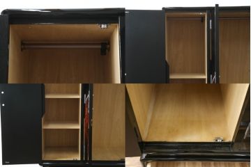 中古　美品　香川漆器　蒟醤(きんま)塗り　美しい艶が魅力!格調高い空間演出に活躍するワードローブ(衣装箪笥、和タンス、キャビネット)(定価推定約140万円)(R-060053)