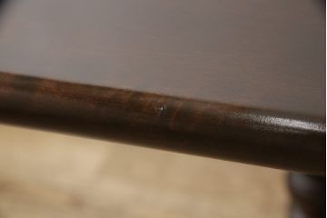 中古　美品　松本民芸家具　クラシカルな脚がおしゃれなT型食卓(ダイニングテーブル、4人掛け、6人掛け、作業台)(R-060055)
