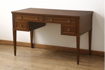 中古　DREXEL HERITAGE(ドレクセルヘリテイジ)　Triune(トライユン)　モダンクラシックなデザインがステキなニーホールデスク(両袖デスク、机、ワークデスク、在宅用、在宅ワーク用)(定価約41万円)(R-060066)