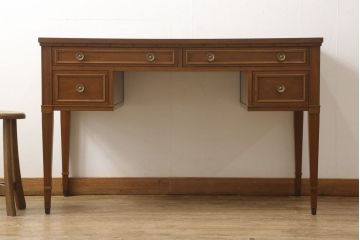 中古　DREXEL HERITAGE(ドレクセルヘリテイジ)　Triune(トライユン)　モダンクラシックなデザインがステキなニーホールデスク(両袖デスク、机、ワークデスク、在宅用、在宅ワーク用)(定価約41万円)(R-060066)