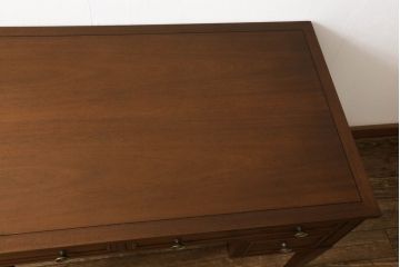 中古　DREXEL HERITAGE(ドレクセルヘリテイジ)　Triune(トライユン)　モダンクラシックなデザインがステキなニーホールデスク(両袖デスク、机、ワークデスク、在宅用、在宅ワーク用)(定価約41万円)(R-060066)