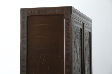 ★J様専用・決済用★中古　美品　伝統工芸　軽井沢彫り　満開の桜の彫刻が見事な衣装盆付きの重ね箪笥　(R-060068)