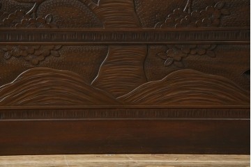 ★J様専用・決済用★中古　美品　伝統工芸　軽井沢彫り　満開の桜の彫刻が見事な衣装盆付きの重ね箪笥　(R-060068)