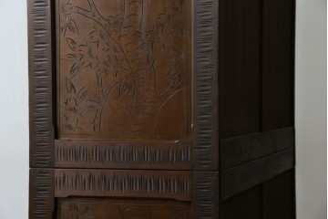 ★J様専用・決済用★中古　美品　伝統工芸　軽井沢彫り　満開の桜の彫刻が見事な衣装盆付きの重ね箪笥　(R-060068)