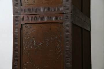 ★J様専用・決済用★中古　美品　伝統工芸　軽井沢彫り　満開の桜の彫刻が見事な衣装盆付きの重ね箪笥　(R-060068)