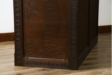 ★J様専用・決済用★中古　美品　伝統工芸　軽井沢彫り　満開の桜の彫刻が見事な衣装盆付きの重ね箪笥　(R-060068)