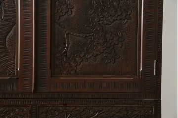 ★J様専用・決済用★中古　美品　伝統工芸　軽井沢彫り　満開の桜の彫刻が見事な衣装盆付きの重ね箪笥　(R-060068)