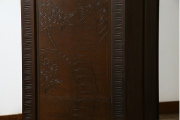 ★J様専用・決済用★中古　美品　伝統工芸　軽井沢彫り　満開の桜の彫刻が見事な衣装盆付きの重ね箪笥　(R-060068)