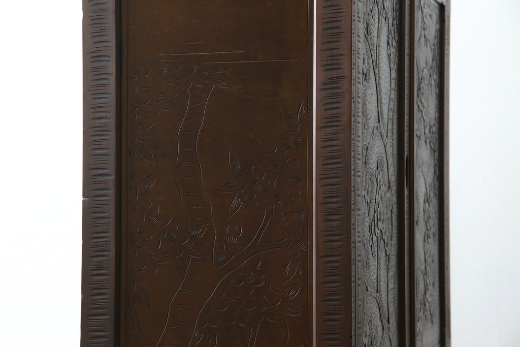 ★J様専用・決済用★中古　美品　伝統工芸　軽井沢彫り　満開の桜の彫刻が見事な衣装盆付きの重ね箪笥　(R-060068)