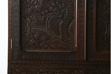 ★J様専用・決済用★中古　美品　伝統工芸　軽井沢彫り　満開の桜の彫刻が見事な衣装盆付きの重ね箪笥　(R-060068)