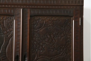 ★J様専用・決済用★中古　美品　伝統工芸　軽井沢彫り　満開の桜の彫刻が見事な衣装盆付きの重ね箪笥　(R-060068)