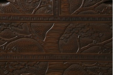 ★J様専用・決済用★中古　美品　伝統工芸　軽井沢彫り　満開の桜の彫刻が見事な衣装盆付きの重ね箪笥　(R-060068)