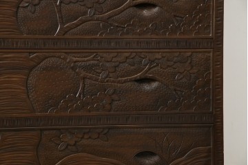 ★J様専用・決済用★中古　美品　伝統工芸　軽井沢彫り　満開の桜の彫刻が見事な衣装盆付きの重ね箪笥　(R-060068)