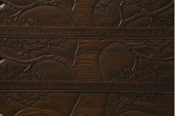 ★J様専用・決済用★中古　美品　伝統工芸　軽井沢彫り　満開の桜の彫刻が見事な衣装盆付きの重ね箪笥　(R-060068)