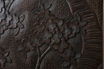 ★J様専用・決済用★中古　美品　伝統工芸　軽井沢彫り　満開の桜の彫刻が見事な衣装盆付きの重ね箪笥　(R-060068)