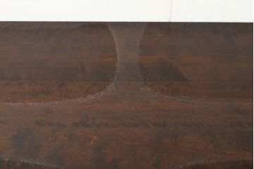 中古　北海道民芸家具　細身の脚が上品な印象を高めるダイニングテーブル(4人掛け、食卓)(R-060092)