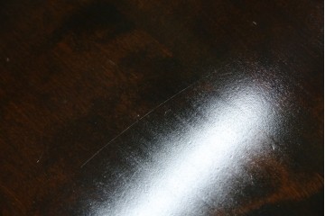 中古　北海道民芸家具　細身の脚が上品な印象を高めるダイニングテーブル　(R-060093)