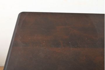 中古　北海道民芸家具　細身の脚が上品な印象を高めるダイニングテーブル(4人掛け、食卓)(R-060093)