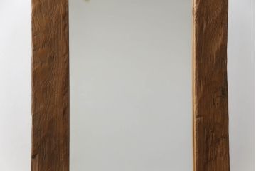 アジアンビンテージ　味わいのあるチーク材の古材を使用した姿見 (スタンドミラー、鏡)(R-060123)