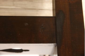 中古　松本民芸家具　透かし彫りが上品なB型姿見(鏡、ミラー)(定価約12万円)(R-060126)