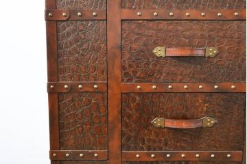 中古　美品　MAITLAND SMITH(メートランドスミス)　高級感あふれる大人の空間づくりにオススメの鏡付きワインキャビネット(収納棚、バーキャビネット、ワインラック、鏡、ミラー)(定価約66万円)(R-060130)