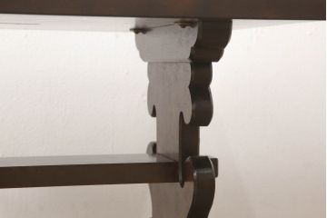 和製ビンテージ　松本民芸家具　脚の透かし彫りが目を引く#14型茶卓(サイドテーブル、コーヒーテーブル、ヴィンテージ)(R-060131)