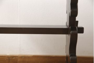 和製ビンテージ　松本民芸家具　脚の透かし彫りが目を引く#14型茶卓(サイドテーブル、コーヒーテーブル、ヴィンテージ)(R-060131)
