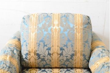 中古　展示品　超美品　ベーカー(Baker)　華やかなファブリックのデザインが目を惹く1人掛けソファ(1P、アームソファ、アームチェア)(定価約50万円)(R-060135)