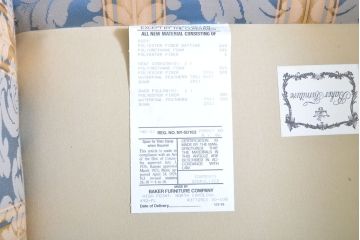中古　展示品　超美品　ベーカー(Baker)　華やかなファブリックのデザインが目を惹く1人掛けソファ(1P、アームソファ、アームチェア)(定価約50万円)(R-060135)