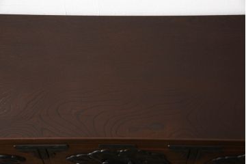 中古　美品　龍の金具が目を引く、威風堂々とした佇まいが魅力の南部箪笥(車箪笥、引き出し、収納箪笥、サイドチェスト)(定価約58万円)(R-060147)