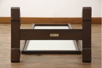 中古　松本民芸家具　シンプルなデザインが魅力的なD型姿見(ミラー、鏡)(定価約14万8千円)(R-060151)