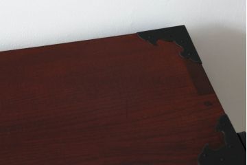 和製アンティーク　最高級　超美品　漆塗直し済み　三方欅(ケヤキ)　漆の艶が魅力的な二本松帳場箪笥(二本松箪笥、収納箪笥、小引き出し、戸棚)(R-060152)