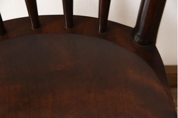 ビンテージ　美品　松本民芸家具　220F型　シックな佇まいが魅力的なチェア(ヴィンテージ、ダイニングチェア、板座チェア、椅子)(R-060155)