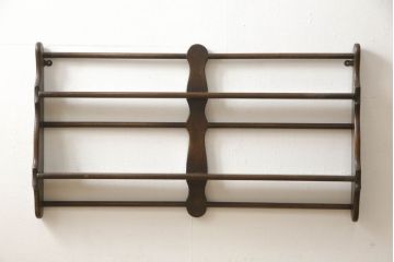 ヴィンテージ家具　イギリスビンテージ　ERCOL(アーコール)　シンプルで上質な雰囲気漂うウォールラック(ウォールシェルフ、吊り棚、壁掛け収納)(R-060157)