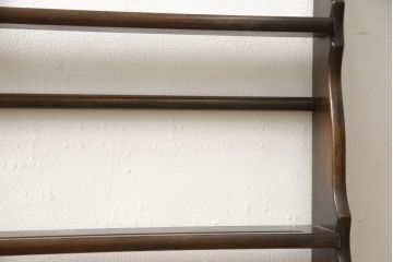 ヴィンテージ家具　イギリスビンテージ　ERCOL(アーコール)　シンプルで上質な雰囲気漂うウォールラック(ウォールシェルフ、吊り棚、壁掛け収納)(R-060157)