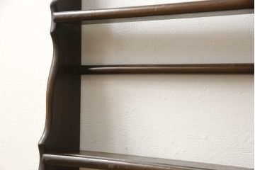 ヴィンテージ家具　イギリスビンテージ　ERCOL(アーコール)　シンプルで上質な雰囲気漂うウォールラック(ウォールシェルフ、吊り棚、壁掛け収納)(R-060157)