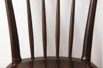 中古　松本民芸家具　220F型　シックな佇まいが魅力的なチェア2脚セット(ダイニングチェア、板座チェア、椅子、イス)(R-060165)