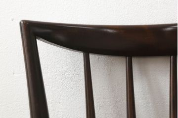 中古　松本民芸家具　220F型　シックな佇まいが魅力的なチェア2脚セット(ダイニングチェア、板座チェア、椅子、イス)(R-060166)